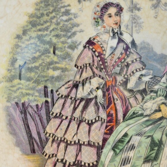 1940s Oval Salem China Serving Platter Tray Victory Post War Design - Picture 6 of 14